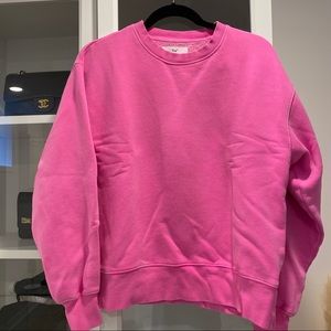 TNA neon pink oversized sweatshirt